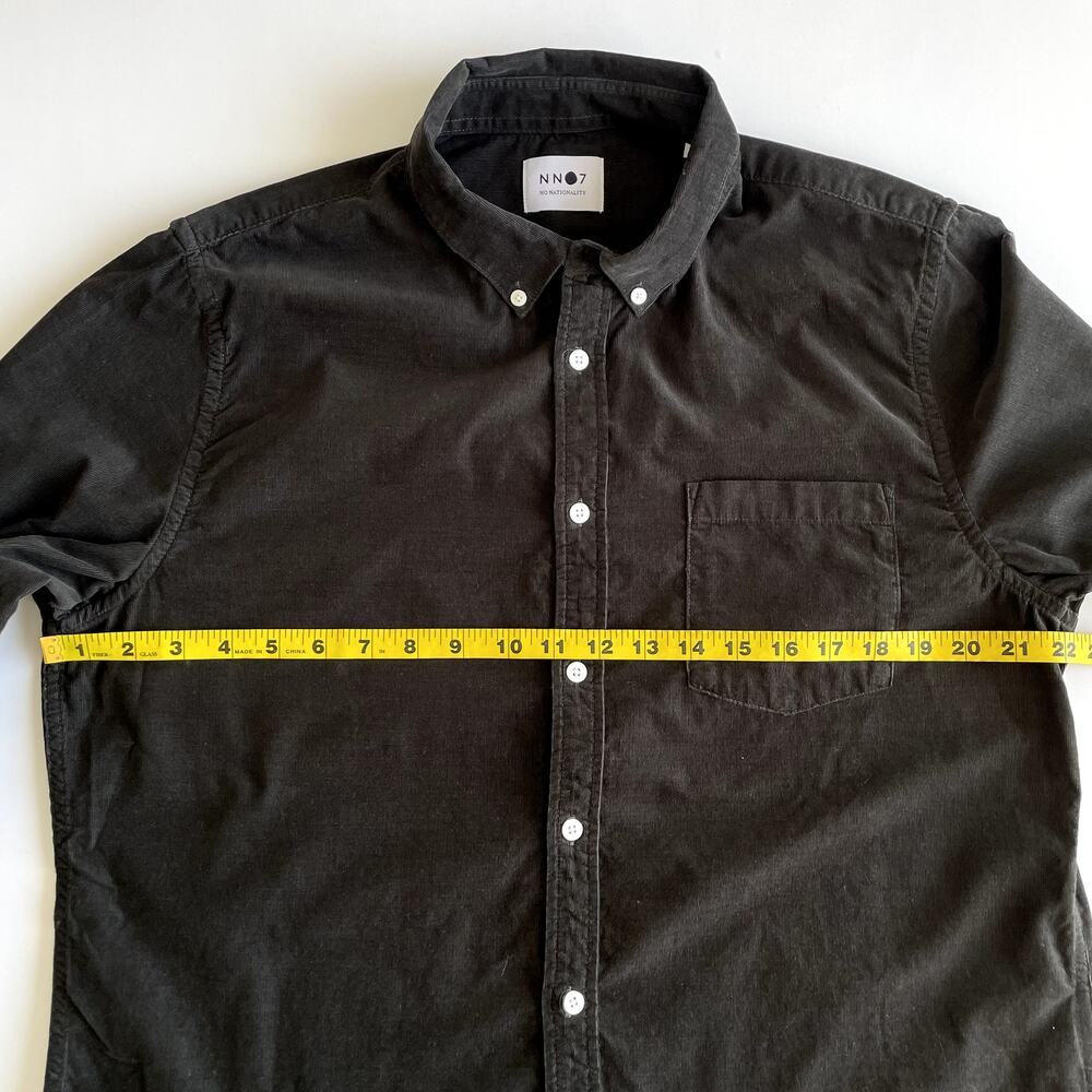 NN07 No Nationality Men's Levon Olive Corduroy Button Down Shirt XL - Picture 13 of 16